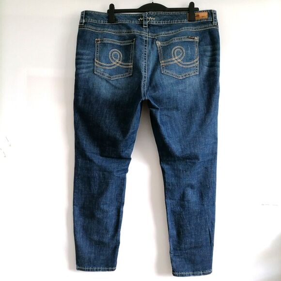 Sevan 7 Luxe Womens Blue Medium Wash Ripped High Rise Denim Skinny Jeans Size 24 - Picture 4 of 8